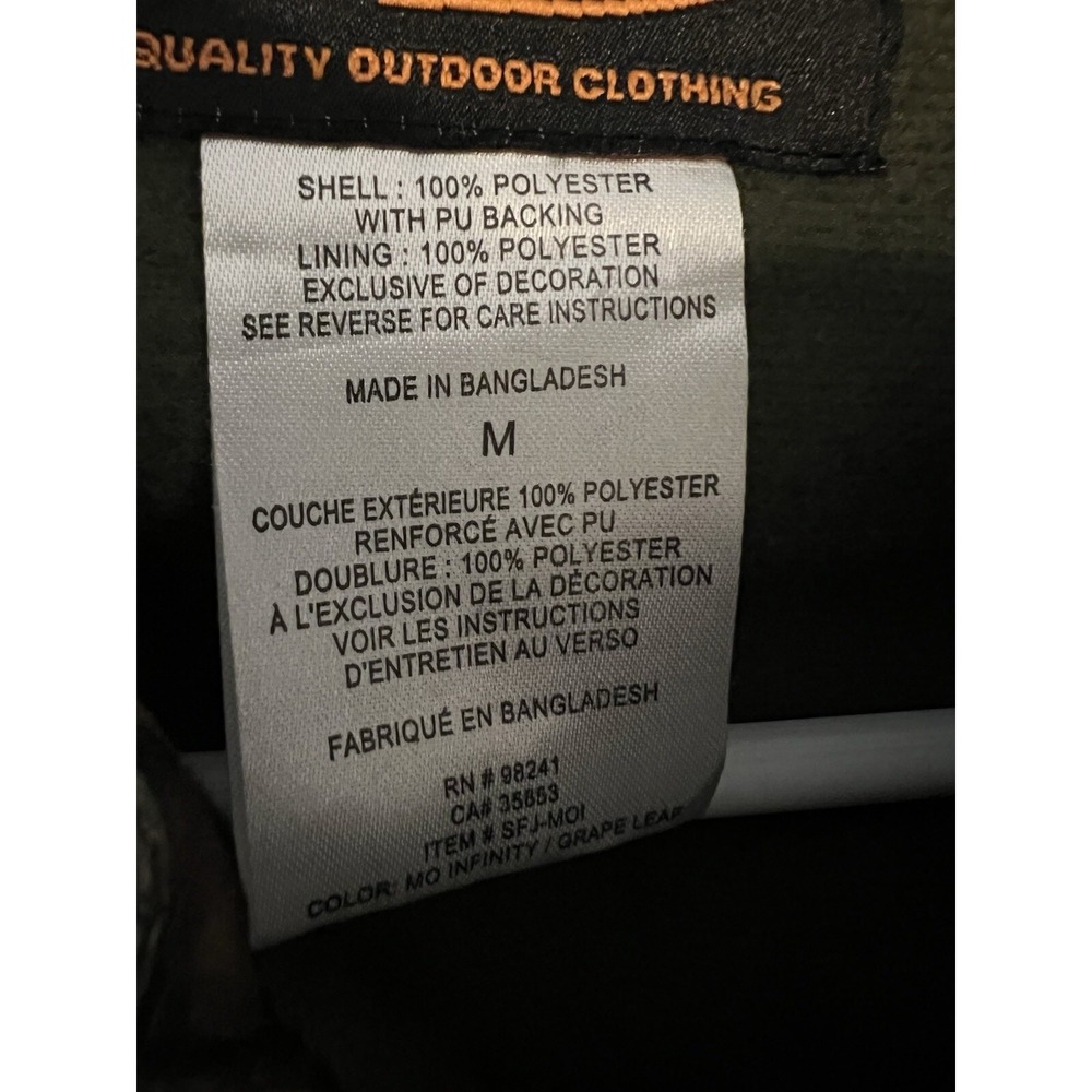 Yukon Gear Mens M Mossy Oak Break-Up Infinity Camo Hooded Jacket Green - Picture 9 of 12